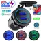 60W Dual QC 3.0 Dual USB Fast Car Charger Socket 12V/24V Waterproof with Switch Auto Car Quckly