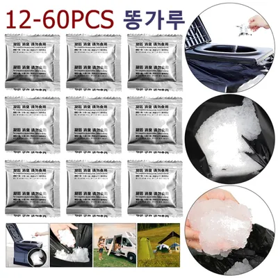 12-120Pcs Camping Toilet Chemicals Poo Gel Eco Absorbent Gel Portable Toilet Powder for Portable Toilet Outdoor Camping Hiking