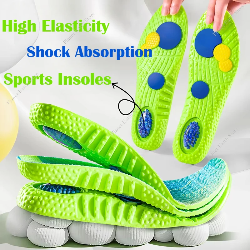 35-46 Sport Stoßdämpfung Einlegesohlen Weiß Grün Luftpolster Schuhe Einlegesohlen Männer Frauen Arch Support Orthopädische Schuh Pad Männer frauen