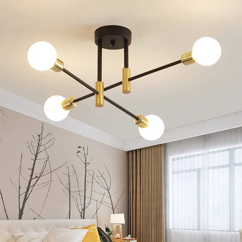 Eisen Kronleuchter Lichter Raum dekor Gold Decken leuchte Schlafzimmer Dekoration hängen Kronleuchter Wohnzimmer Pendel leuchten Küche lampe wohnzimer deckenleuchte küche pendelleuchte deko wohnzimmer