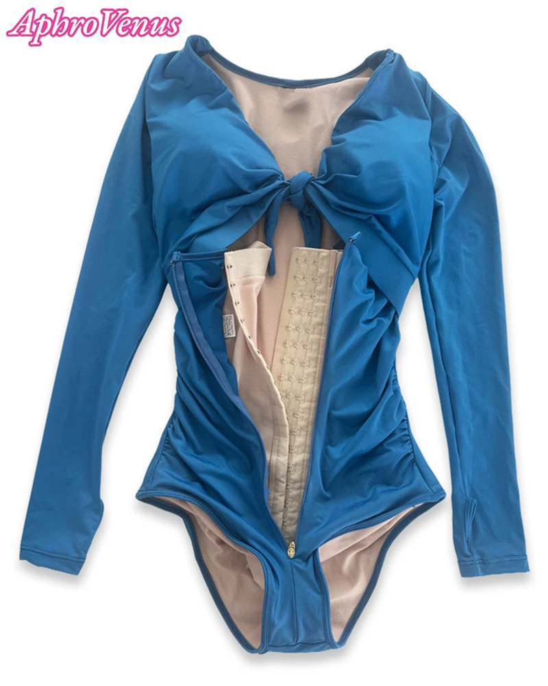 Frauen schwimmen Shape wear Fajas Colombia nas Gürtel Bodysuit nahtlose Bauch kontrolle Shape wear Taillen trainer Tanga Body Shaper Image