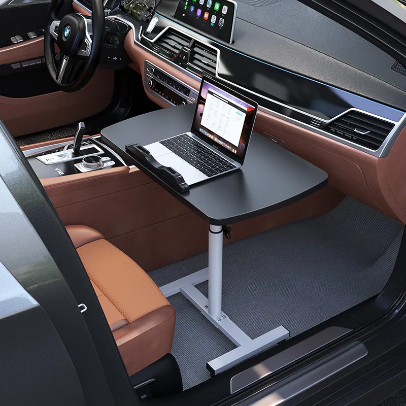 Im Auto montierter kleiner Tisch mit klappbarem Esstisch vorne und hinten, multifunktionaler Tisch für Beifahrersitz, Auto-Büroschreibtisch Image