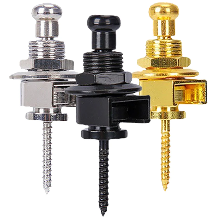 In 3 Farben erhältlich. Gitarrengurtsperre, Straplock-Knopf für alle Akustik-E-Bass-Gitarrengurte, Gitarrenzubehör Image