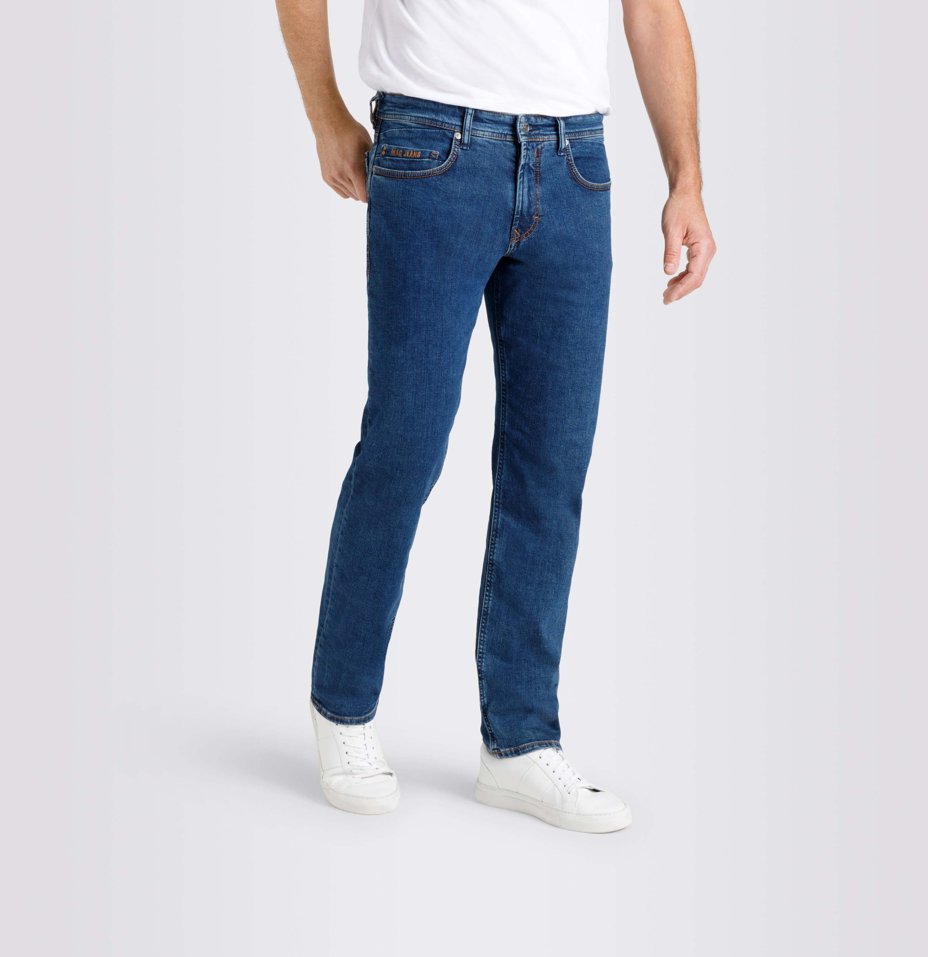 Regular-fit-Jeans MAC "Ben", Herren, Gr. 31, Länge 32, blau (schwarz stonewash), Denim/Jeans, Obermaterial: 99% Baumwolle, 1% Elasthan, Jeans Image