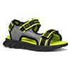 Sandale GEOX "J SANDAL AIRADYUM BO", Kinder, Gr. 33, grau (grau, grün), Textil, Synthetik, sportlich, Schuhe, Trekking Sandale, Sommerschuh, Klettschuh mit farbiger Innensohle