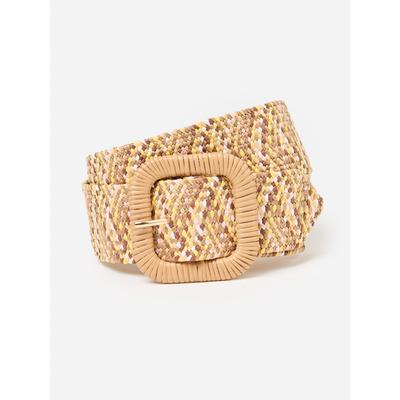 J.McLaughlin Women's Lizzie Belt in Multi Stripe Natural, Size Extra Small/Small