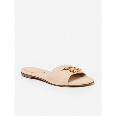 J.McLaughlin Women's Ciara Linen Sandals Summer Sand, Size 8.5