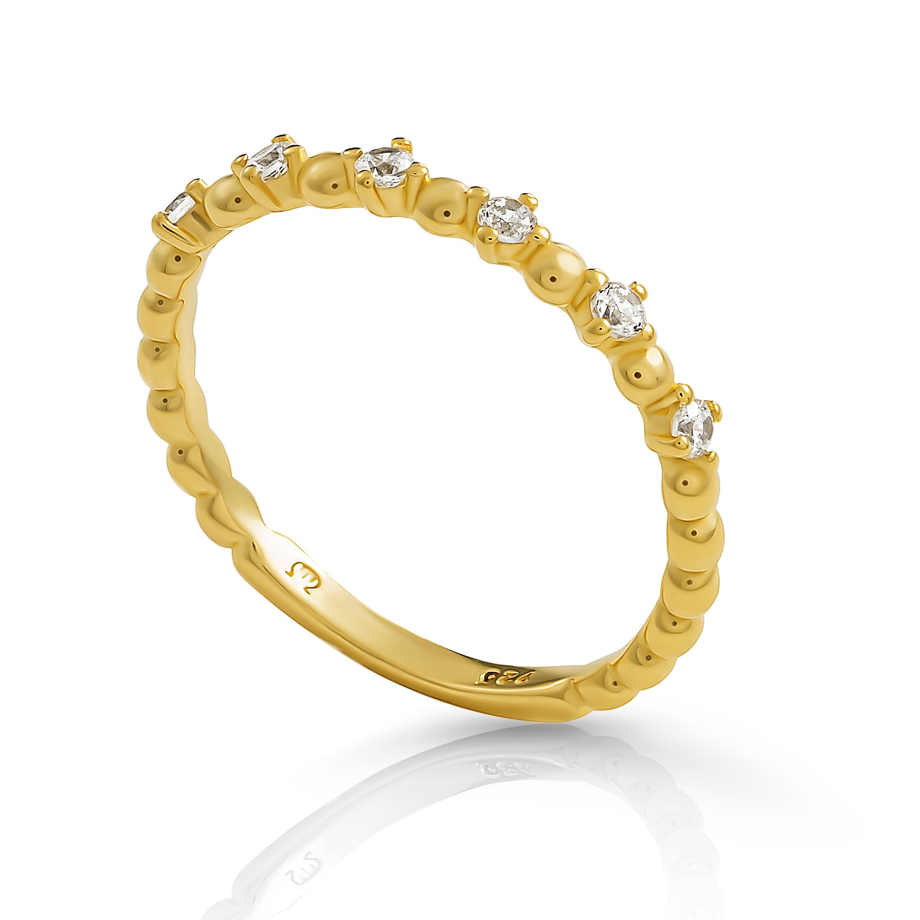 Orphelia 'Signature' Damen-Ring aus 925er Sterlingsilber – Gold ZR-7535/G