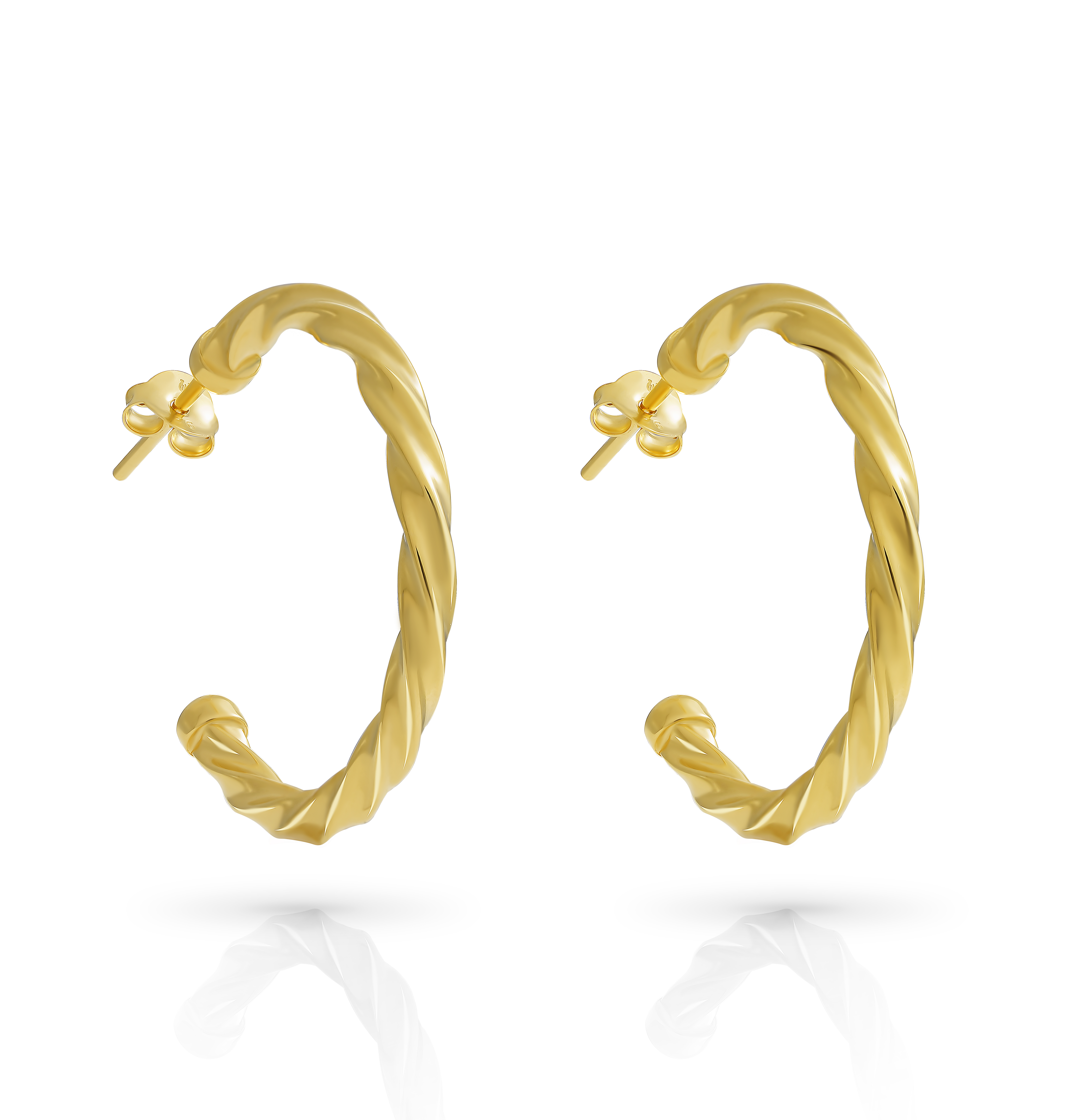 Orphelia 'Beverly' Creolen für Damen, 925 Sterlingsilber, Gold ZO-7554/G Image