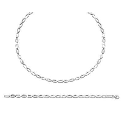 Orphelia Damen 925 Sterling Silber Set: Kette + Armband - Silber SET-031 Image