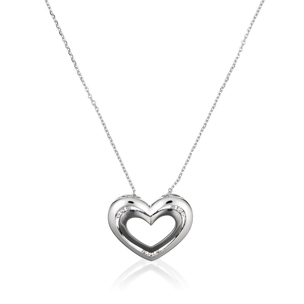 Orphelia Damen-Kette aus 925er Sterlingsilber mit Anhänger, Silber/Schwarz, ZH-4659 Image