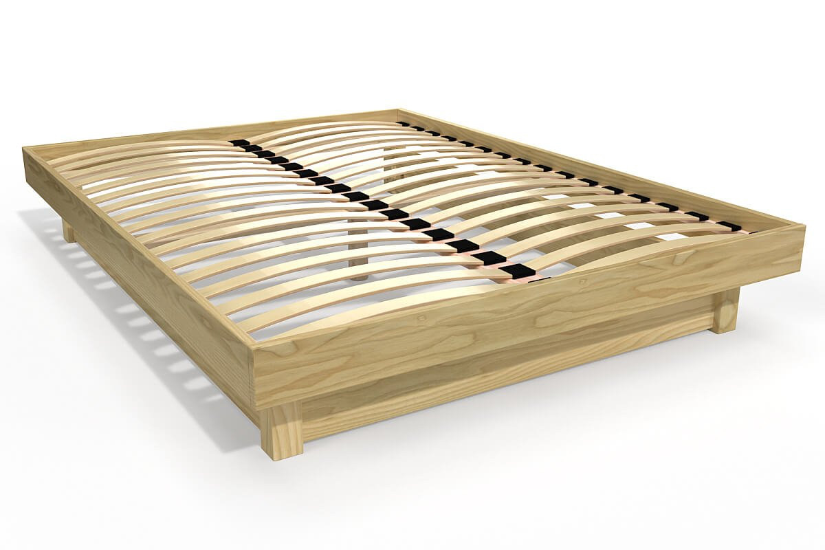 Lit plateforme 140x200 en bois massif - Miel
