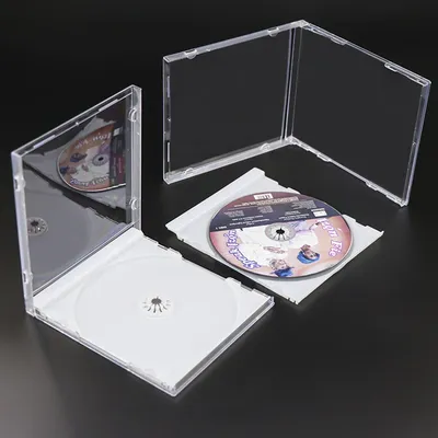 1pc Plastic DVD Case Portable CD Storage Box CD Package Case Durable DVD Box Thickened CD DVD Disc