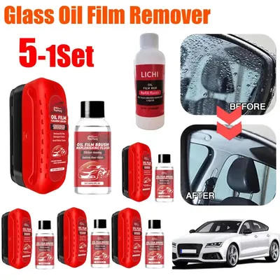 Car Glass Oil Film Remover Windshield Oil Film Cleaner Glass Sponge Cleaning Brush Glass Polishing