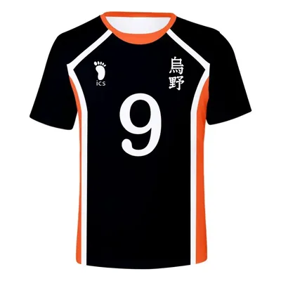 Anime Haikyuu Hinata Shoyo Karasuno Volleyball Sportswear Men's T-shirt Karasuno High School