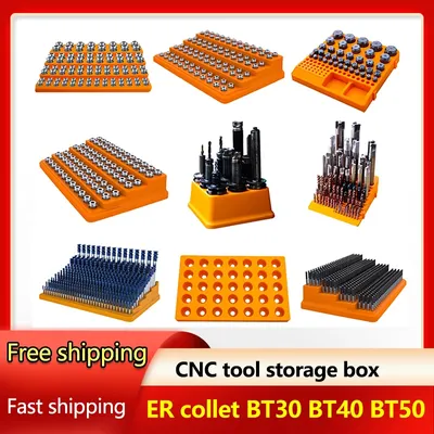 Router bit 4mm collecting box BT30 BT40 BT50 ER collets storage rack milling cutter plastic storage
