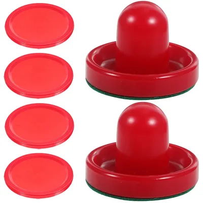 8Pcs 76MM Mini Air Hockey Table Air Hockey Pushers Pucks Replacement for Tables Goalies Header Kit