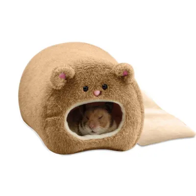 Hamster Soft Warm Bed Rat Hammock Pig Squirrel Winter Pet Toy Hamster Cage House Hanging Nest+Mat