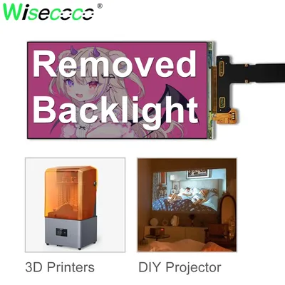 6 Inch 2K Removed Backlight LCD Display IPS 1440x2560 Panel For DIY Projectors 3D Printers Screen