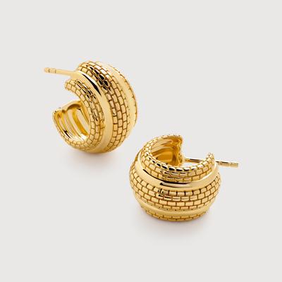 Gold Heirloom Bold Small Hoop Earrings