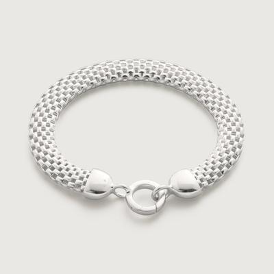 Sterling Silver Heirloom Bold Woven Chain Bracelet