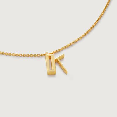 Gold Initial K Chain Necklace