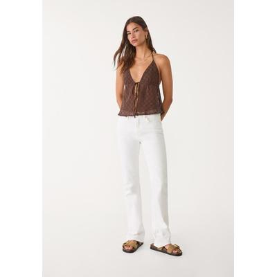 Stradivarius D98 Straight-leg jeans White 4