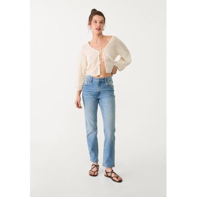 Stradivarius 1465 Slim-fit mom jeans Medium blue 16