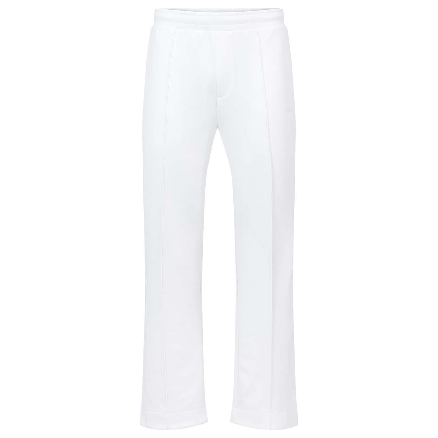 Boss Mens Hurley Snbn Tracksuit Bottoms in White Polycotton - Size Small | Boss Sale | Discount Designer Brands