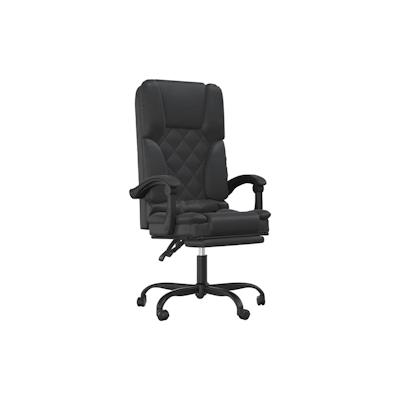 vidaXL Bürostuhl mit Massagefunktion Schwarz Kunstleder Image