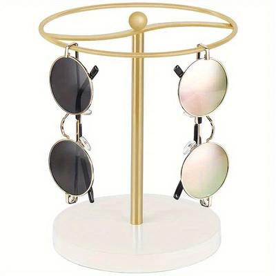 TEMU Fashion Glasses Storage Rack, Metal Fashion Glasses Storage Rack, Can Hold 12 Pairs Of Glasses, Glasses Holder Storage Rack Suitable For Dressing Table, Desk, Counter And Bedroom Image