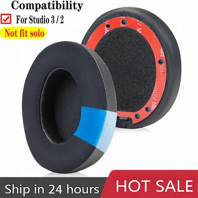 Studio3 Earpads For Beat Studio 3 3.0 Studio3 Ear Pads Headphone Replacement Pads Studio2 Ear Cushions Earpads Headset Foam Pad