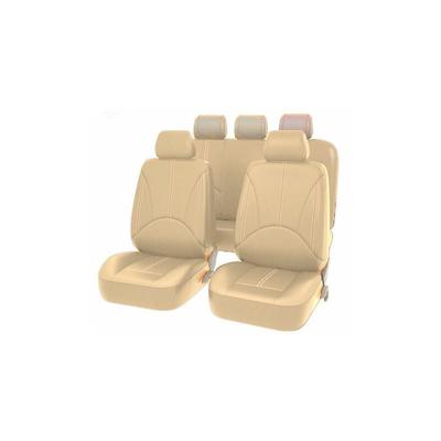 Universeller Kunstleder-Autositzbezug aus PU-Leder, 9-teiliges Set beige Image
