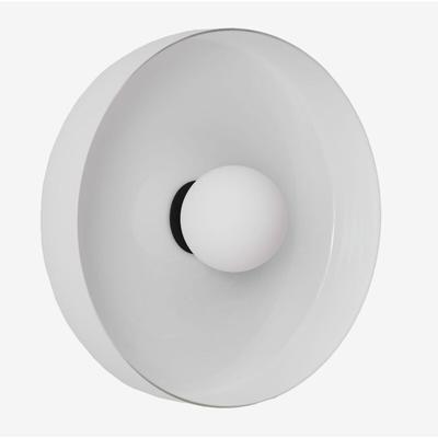 Jaxal Wandleuchte Weiss – Schwarz Ø35 cm - Sklum Image