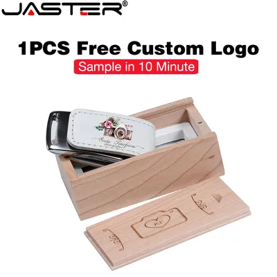 Kostenloses individuelles Logo USB-Flash-Laufwerk 128 GB Holzkasten-Stick 64 GB Farbdruck Memory Image