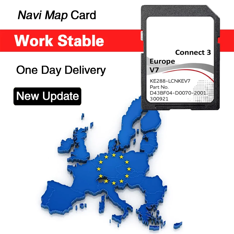 Neuestes Connect 3 V7 Sat Nav SD Europr Map Update für Nissan Car Juke Note Leaf Navigation GPS Karte Image