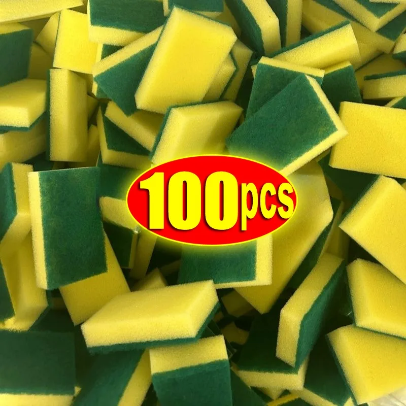 100/5Pcs Küche Geschirr Schwamm Weichen, Saugfähigen Sauber Reiben Topf Rost Scheuer Pad Entfernen Scheuer Pad Reinigung Pinsel schwamm Image