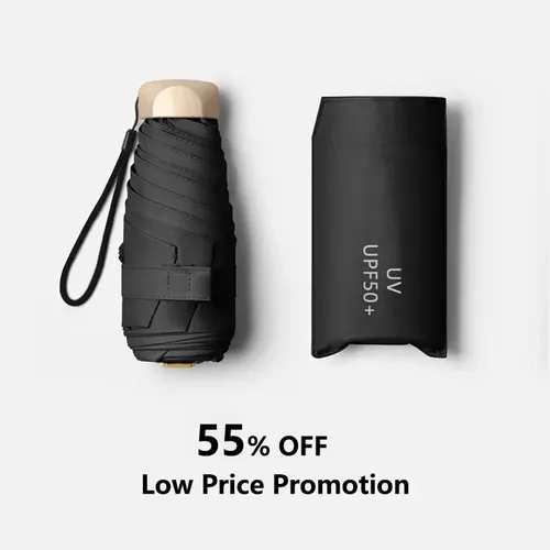 Mini Sonnenschirm Reises chirm Vinyl Falten UV UV-Schutz Sonnenschutz Tasche Sonnenschirm Sonne & Regen Tasche Regenschirm