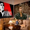 S-scarface 1983 Film al p-pacino Film gedruckt große Wandteppich Kunst Science-Fiction-Raum Wohnkultur Dekor Decke