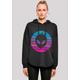 Kapuzenpullover F4NT4STIC "Alien Kopf", Damen, Gr. XS, schwarz, Obermaterial: 100% Baumwolle, casual, oversize, Langarm, Pullover, Premium Qualität