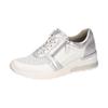 Keilsneaker WALDLÄUFER "H-CLARA", Damen, Gr. 8 (42), silber (weiß, silberfarben), Nappaleder, Textil, metallic, sportlich, Schuhe, Schnürer, Halbschuh, Freizeitschuh mit Metallic-Einsatz