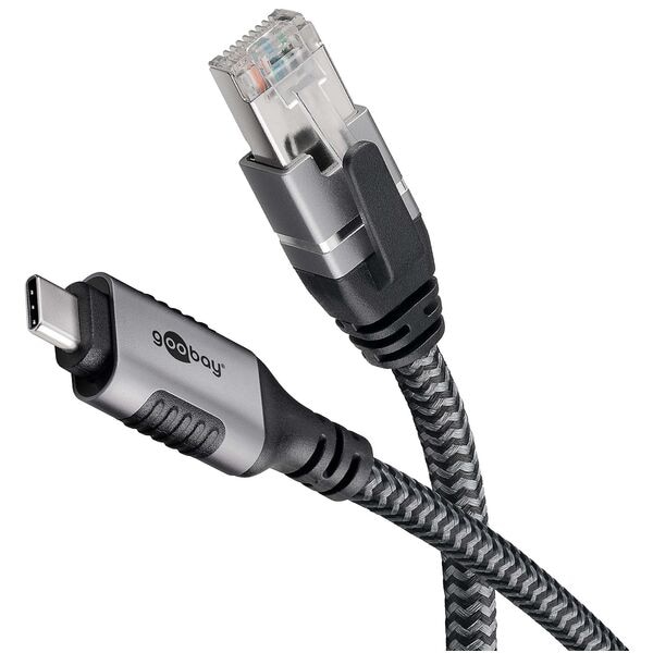 goobay USB C 3.1/RJ45 CAT 6 Adapterkabel 1.5 m Image