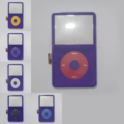 For iPod 5th Video Purple Front Cover panel with clickwheel flex cable Housing kit for replacement