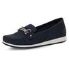 Mokassin MARCO TOZZI, Damen, Gr. 36, blau (navy), Nubukleder, unifarben, casual, Schuhe, Halbschuh, Schlupfschuh, Freizeitschuh mit edler Schmuckspange