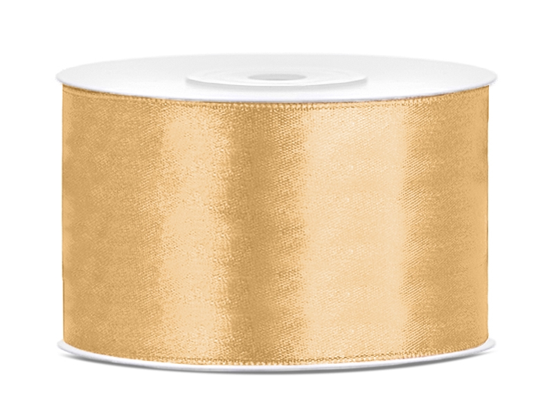 Satin Geschenkband honig gold 25m 38mm breit Image