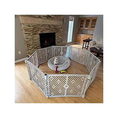 MyPet Paws Petyard 8-Panel Dog Exercise Pen, Gray