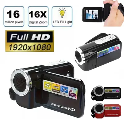 Vlog-Kamera 1080P Full HD 16 Millionen Pixel DV-Camcorder Digitale Videokamera 16-facher Digitalzoom-Kamera mit Fülllicht Neue Geschenke
