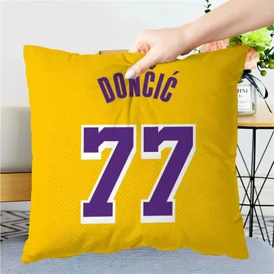 Kissenbezüge, Kissenbezug, quadratisch, kleiner Kissenbezug für Kissen, L-Lacker, Luka D-Doncic Nr. 77, Zierkissen Image