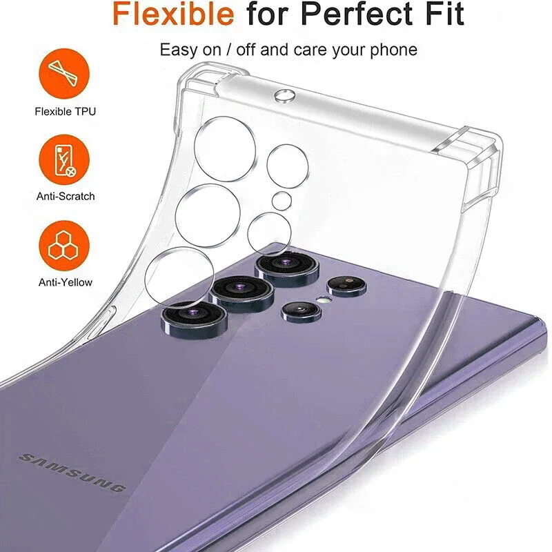 Klare Hülle für Samsung Galaxy S25 S24 S23 S22 S21 Plus Ultra stoßfeste Hülle A53 A34 A54 5G Ultradünne Rückseite Image