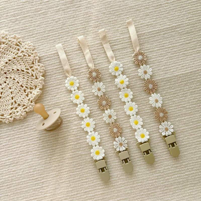 Little Daisy Baby Schnullerclips Schnullerkette Nippelhalterung Halter für Brustwarzen Kleinkind Mädchen Babyparty Geschenk Babyzubehör Image
